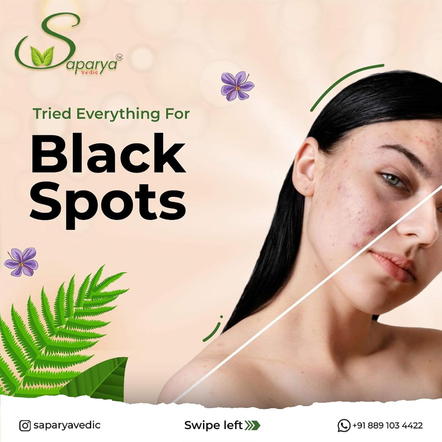 Saparya Vedic Unisex Face Glow Cream With Natural Ingredients | Ayurvedic Blend Day and Night Brightening Moisturizer | All Skin Types Even-Toned Herbal Face Cream for Men and Women (30ml)
