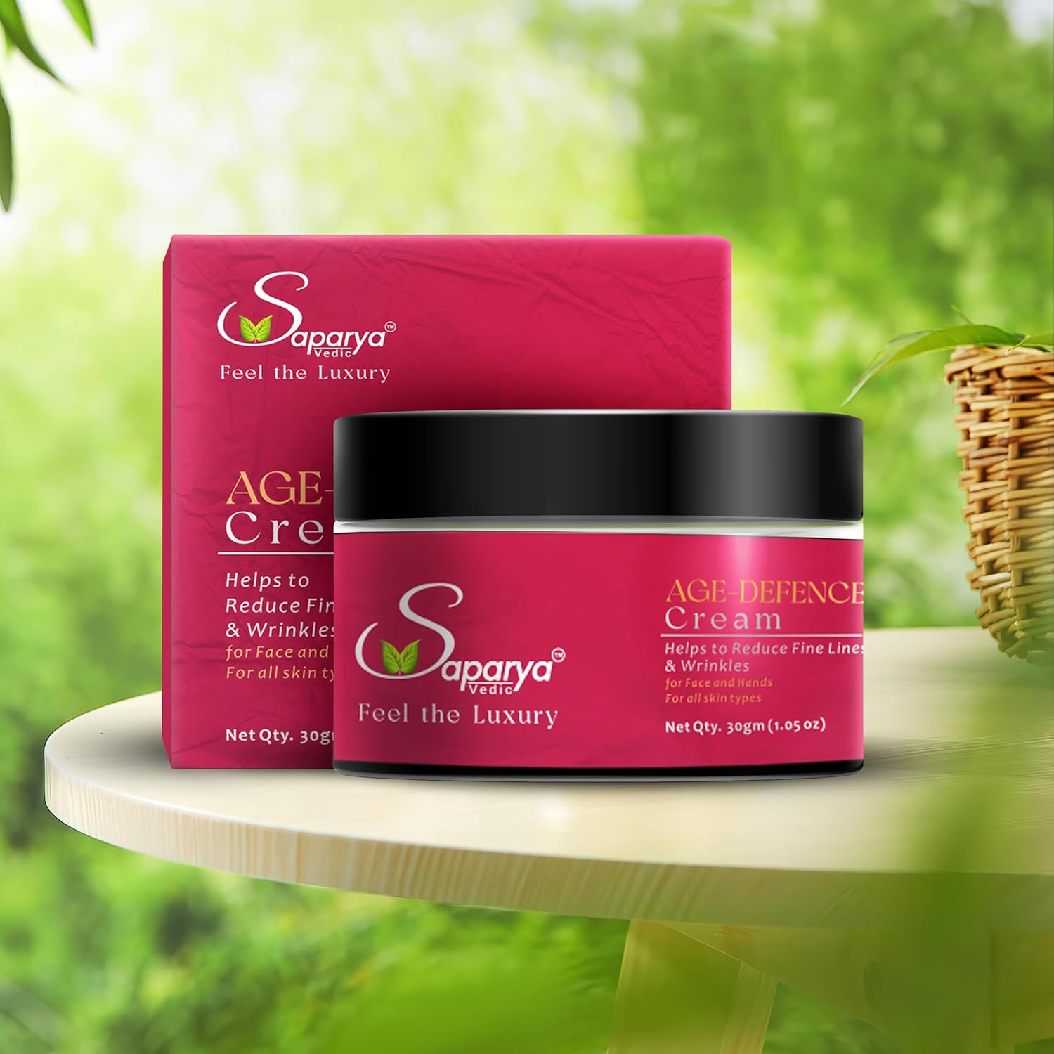 Saparya Vedic Age Defence Cream 30gm | Anti-Ageing Face Cream | Anti Wrinkles & Fine Lines | Prejuvenating Face Cream for All Skin Types | Daily Use Youthful Glow Cream for Men and Women