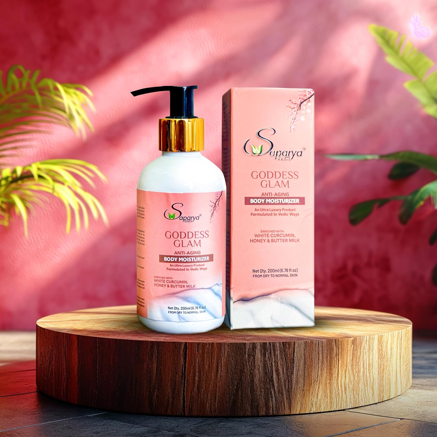 Saparya Vedic Goddess Glam Age Defence Moisturizer 200ml |Winter cream Moisturizer for Hands & Legs | Hydrating and anti wrinkle Body Moisturizer | Anti Aging Moisturizer for Men and Women