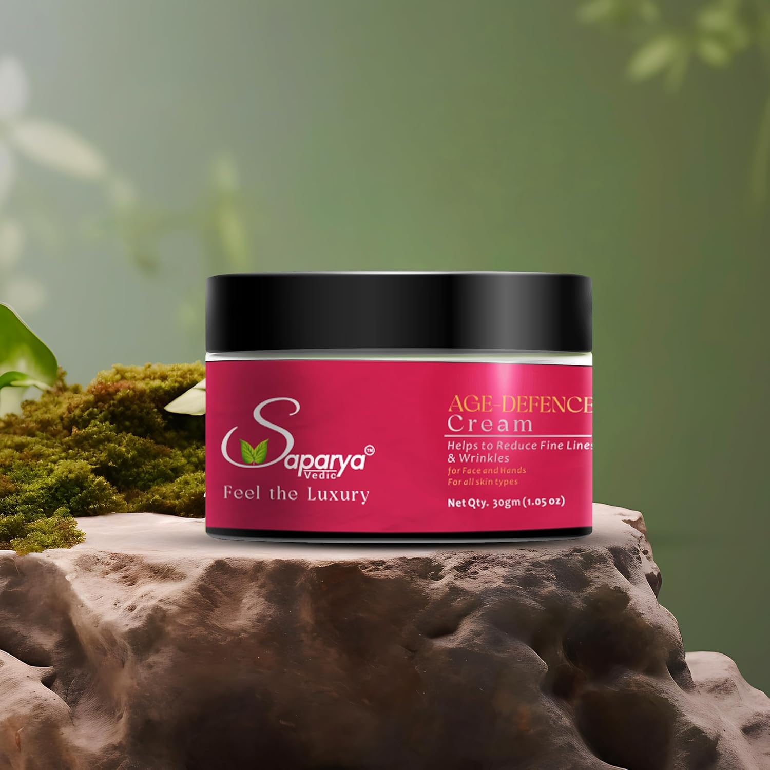 Saparya Vedic Age Defence Cream 30gm | Anti-Ageing Face Cream | Anti Wrinkles & Fine Lines | Prejuvenating Face Cream for All Skin Types | Daily Use Youthful Glow Cream for Men and Women