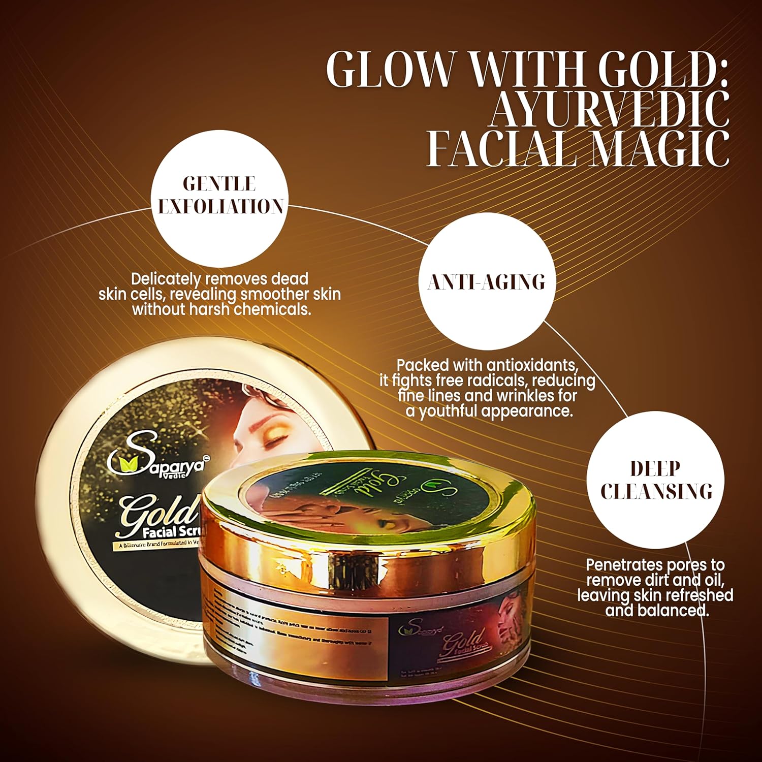 DETAN COMBO SAPARYA VEDIC | Powerful natural detan solution | chemical free | advanced ayurveda | Clinically Proven | Glow like never before | 3 products