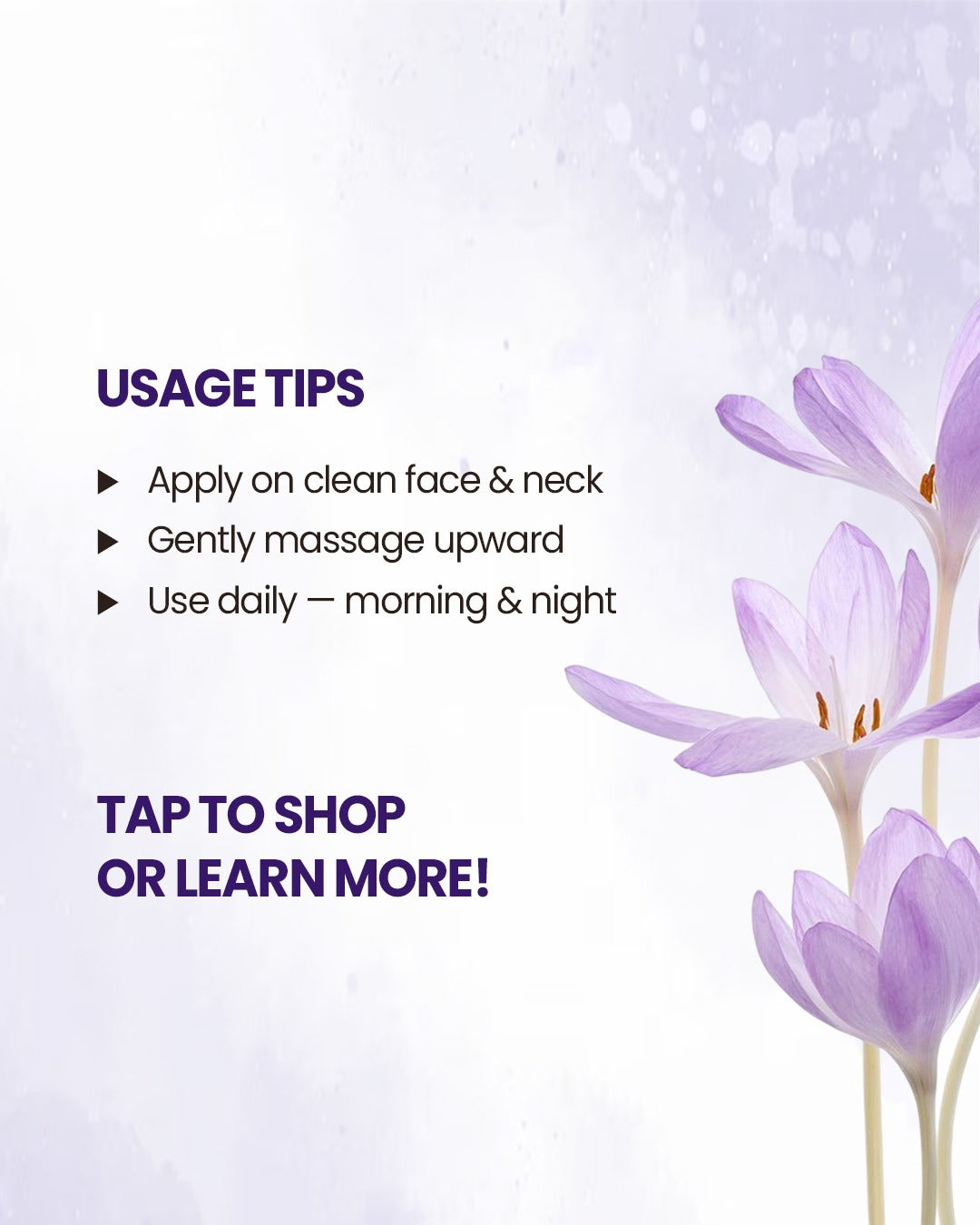 Age Defence Cream skincare product with purple flowers on a light background