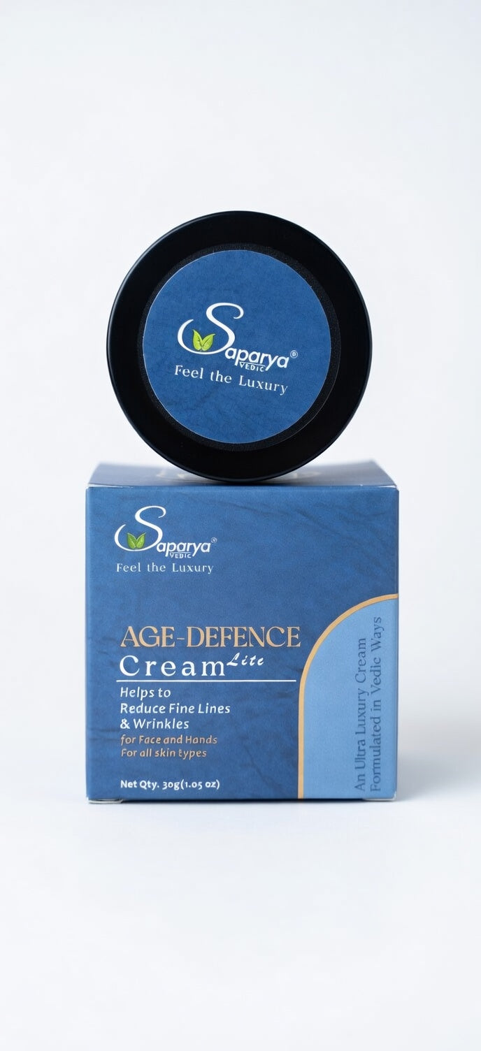 Saparya Vedic Age Defence Cream with packaging on a white background