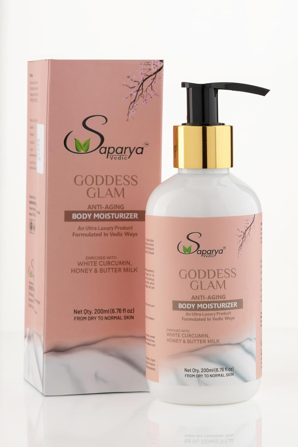 Saparya Vedic Goddess Glam Age Defence Moisturizer 200ml |Winter cream Moisturizer for Hands & Legs | Hydrating and anti wrinkle Body Moisturizer | Anti Aging Moisturizer for Men and Women