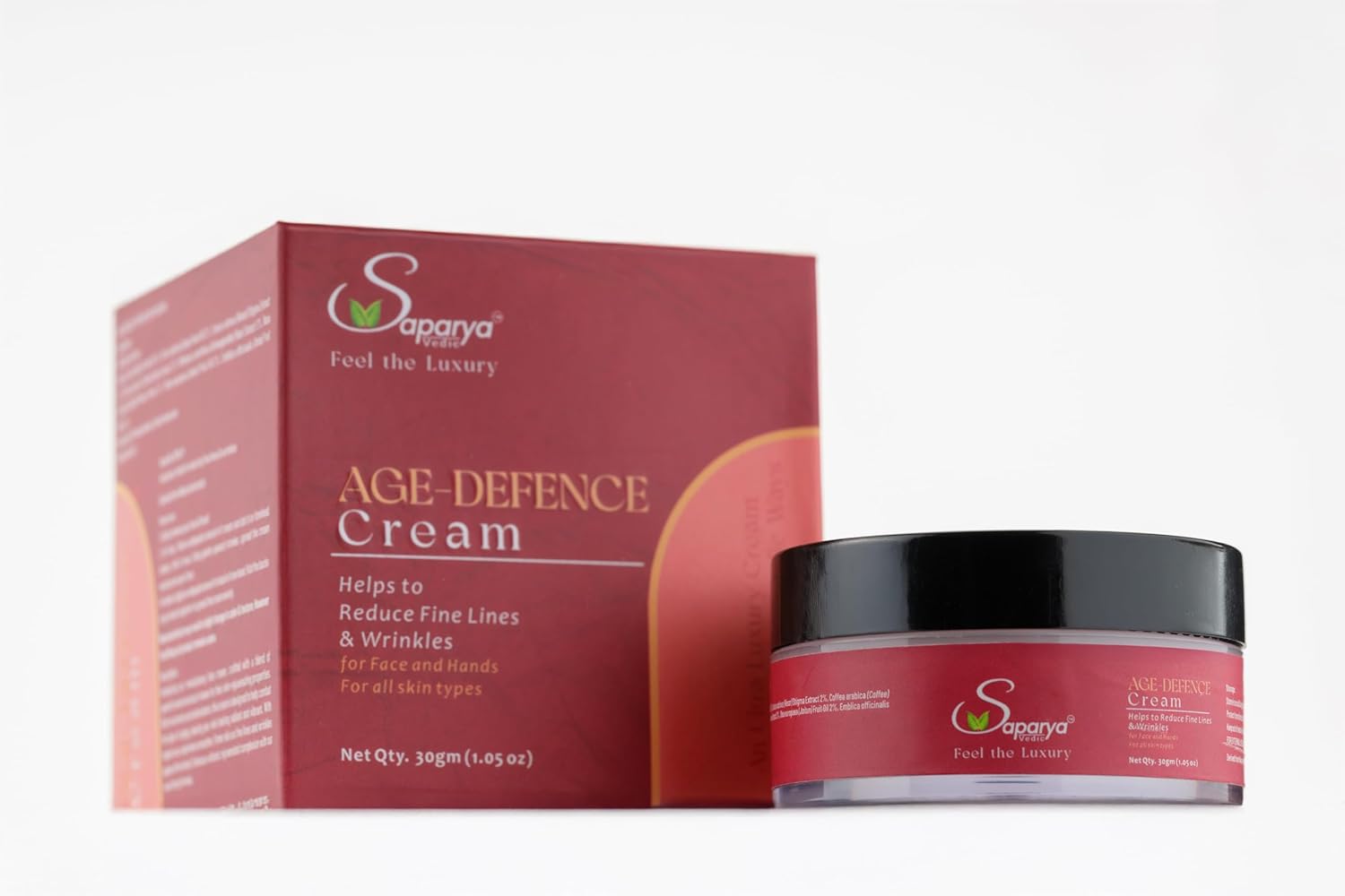 SAPARYAVEDIC AGE DEFENCE CREAM 30gm - For MEN | Anti-Ageing Face Cream |Day and night cream Anti Wrinkles & Fine Lines | Prejuvenating Face Cream for All Skin Types