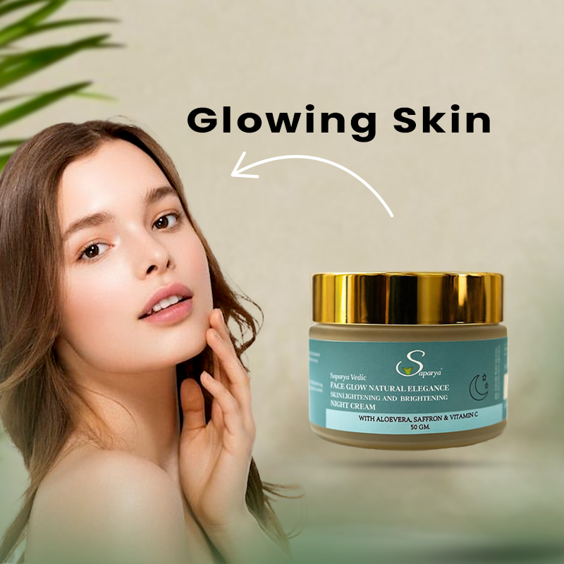 Face glow night cream skin care product