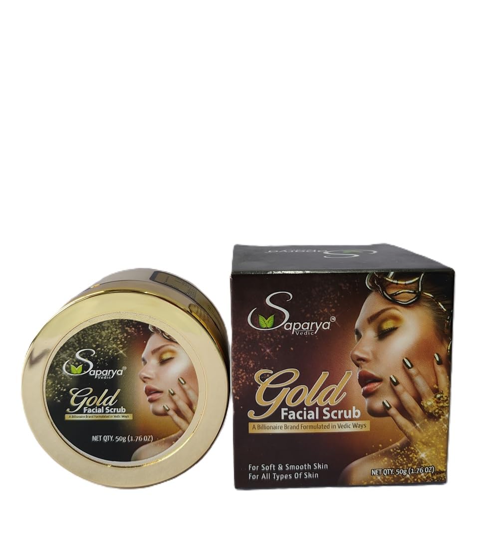 SAPARYA VEDIC INSTANT BRIGHTENING Gold Facial 50gm | Kerala Ayurvedic |DE-TAN in 15 MINUTES|Pigmentation cream |Skin Glow Cream | Anti-Aging & Pigmentation Removal | For Age Reversal and Radiant Glow | Luxury Face Cream for Youthful Skin