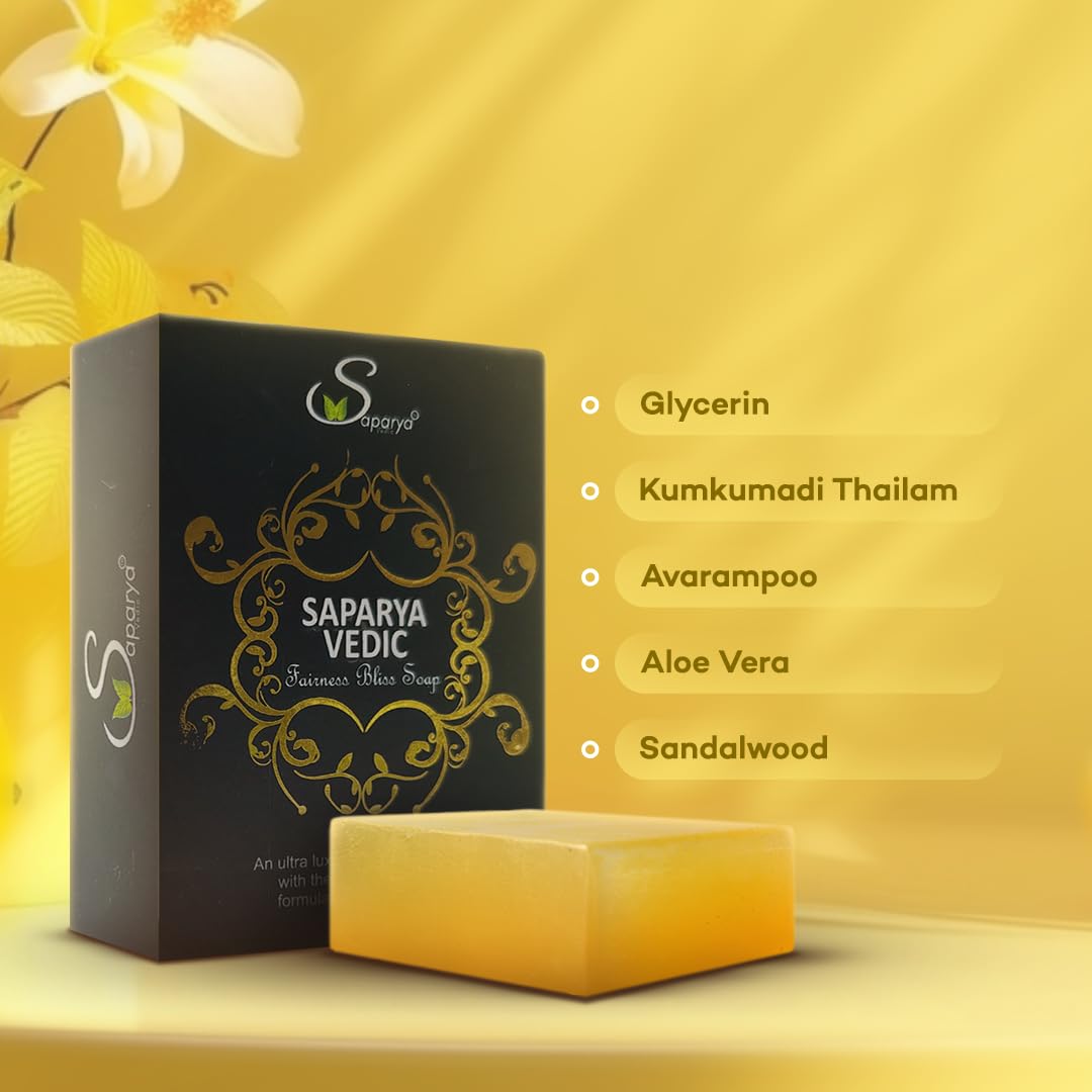 FAIR GLOW TRIO SAPARYA VEDIC | Powerful natural Skin Brightening & Tan Removal solution | chemical free | advanced ayurveda | Clinically Proven | For Men & Women | 3 products